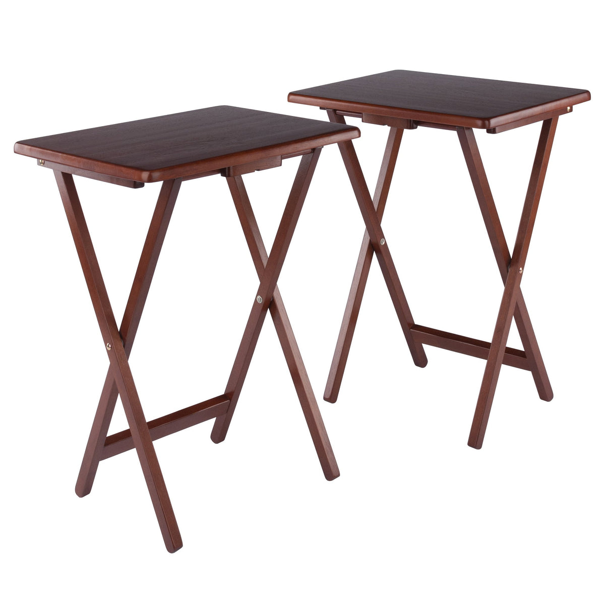 Alex 2-Pc Snack Tables, Walnut