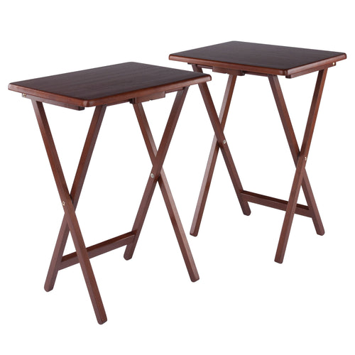 Alex 2-Pc Snack Tables, Walnut